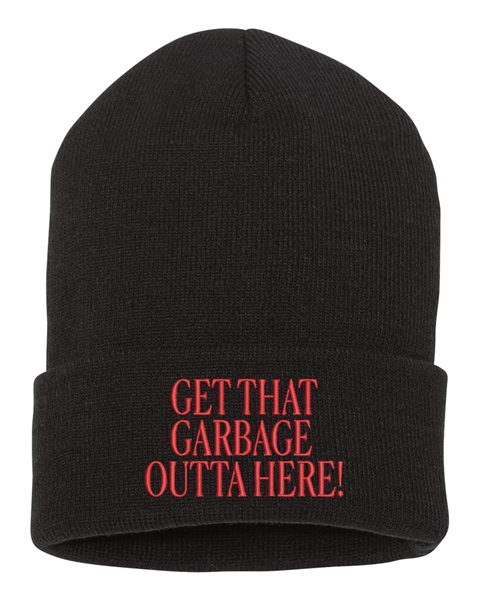 Picture of Get That Garbage Outta Here! Beanie (Front and Back Logo)